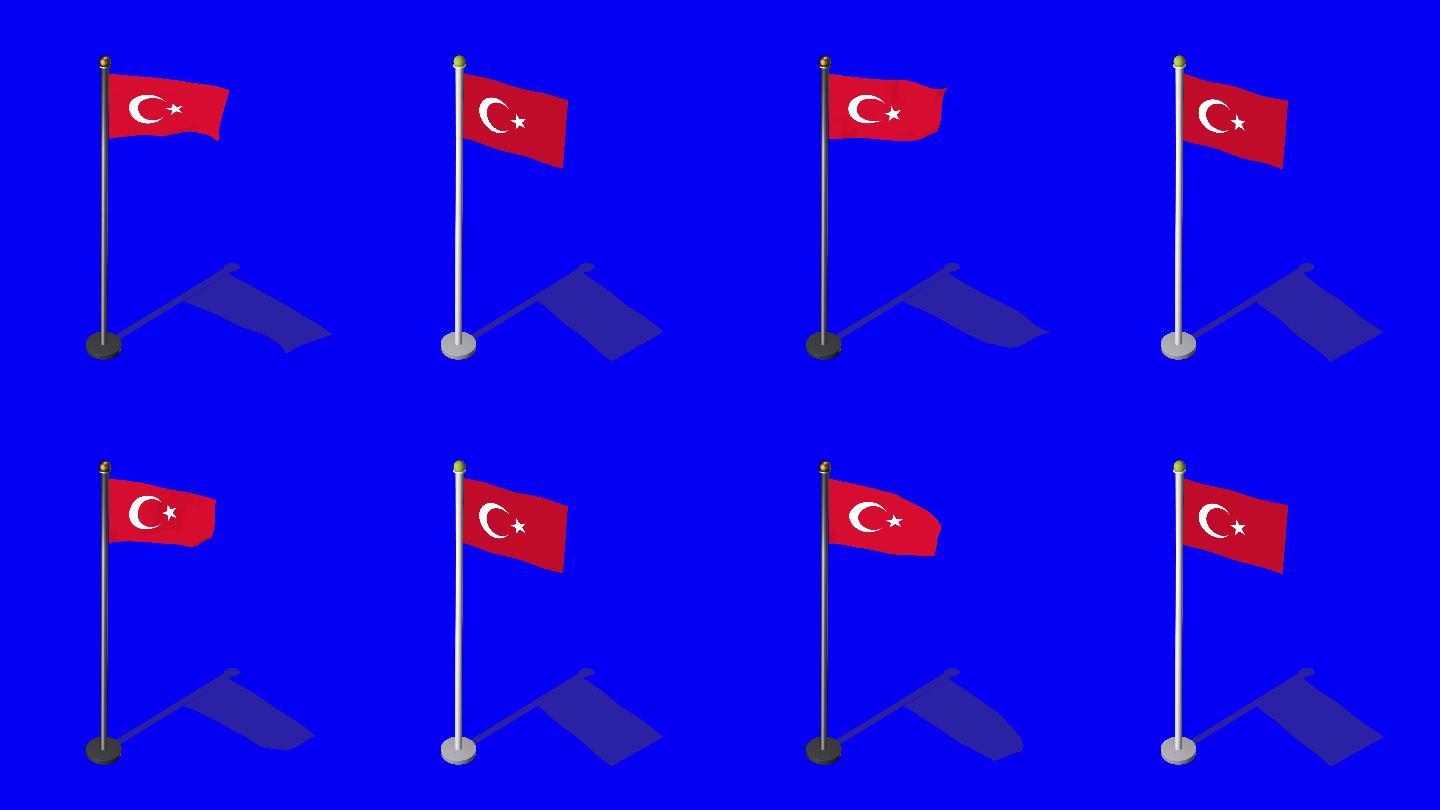 土耳其等距旗旗帜