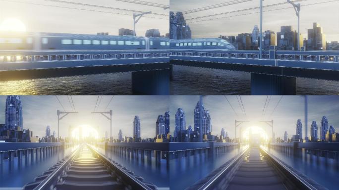 高铁城市科技感