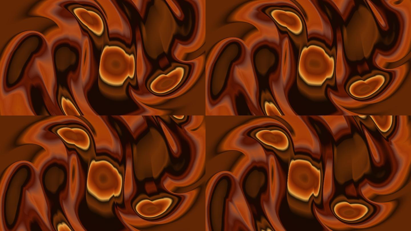 棕色液体波抽象视错觉运动图形背景视频