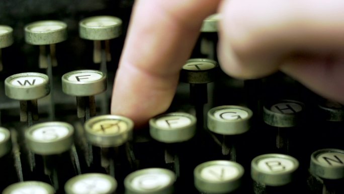 打字机-慢动作复古打字机机械打字机