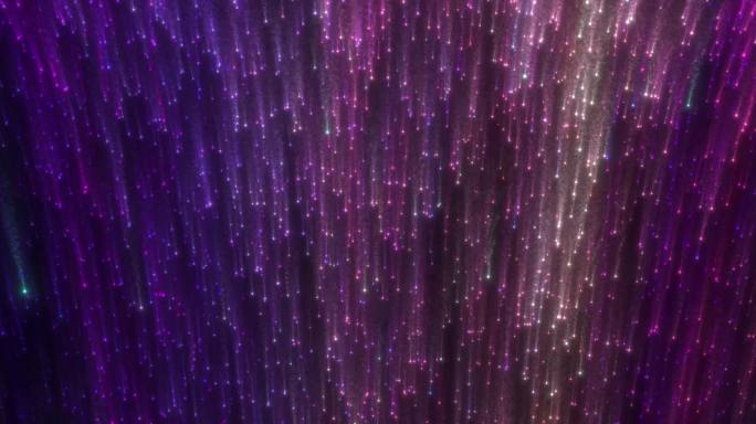 4K紫光宽屏粒子瀑布