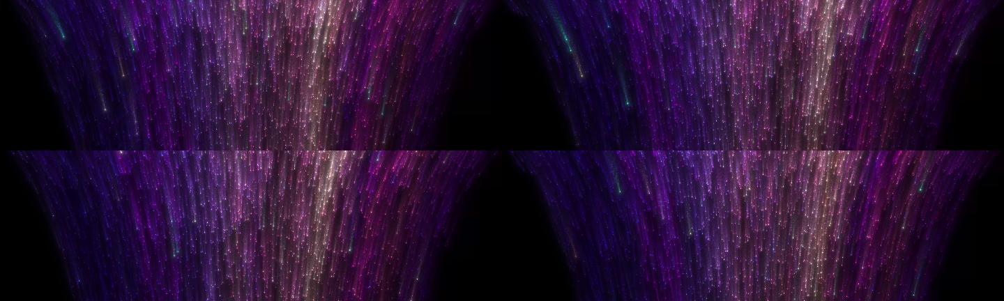 4K紫光宽屏粒子瀑布