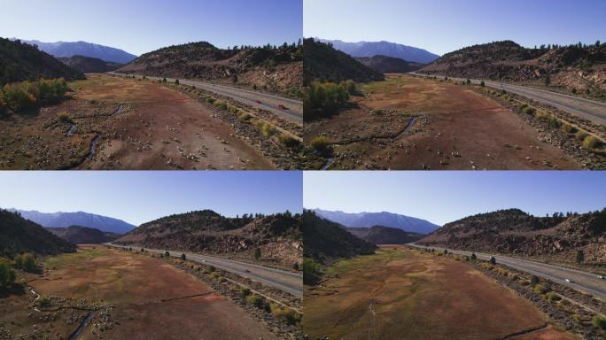 小溪边的羊群户外山区