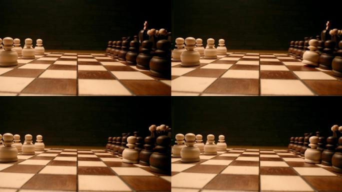 国际象棋白兵将国王从棋盘上敲下来