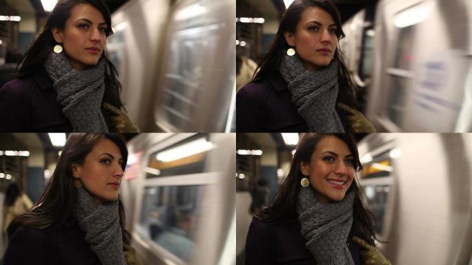 纽约地铁里的美女，复制空间
