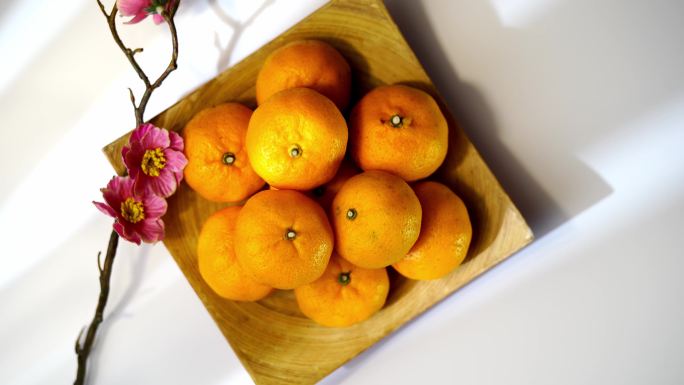 橘子碗顶视图jvzi橙子蜜桔