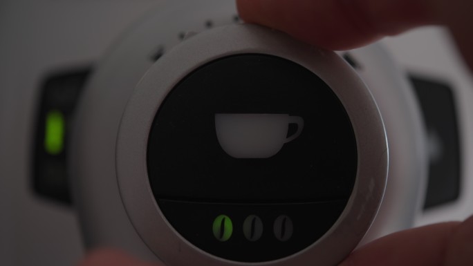 咖啡机转动按钮咖啡标志机器磨咖啡