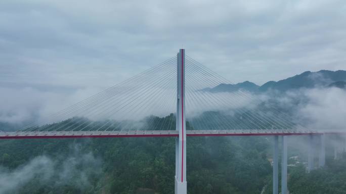 云雾大桥航拍素材（5K）