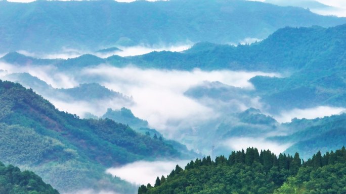 群山云海航拍