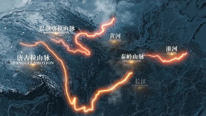 中国河流线路图地图