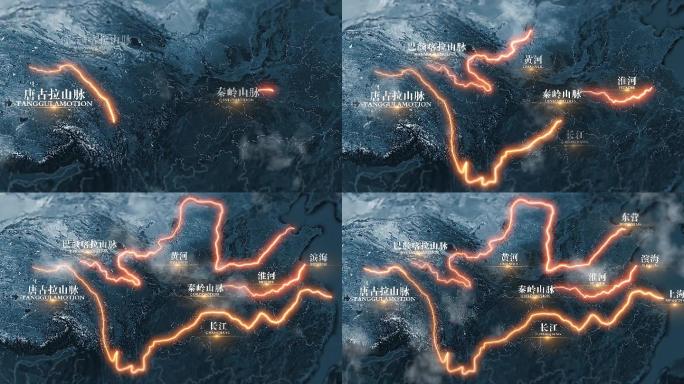 中国河流线路图地图