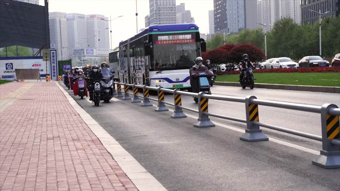 电瓶车 下班 车流 人流 电瓶车流