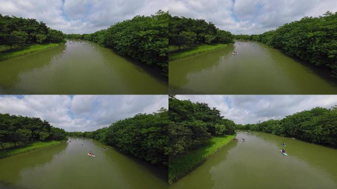 青山绿水，荡舟广州海珠湖水系