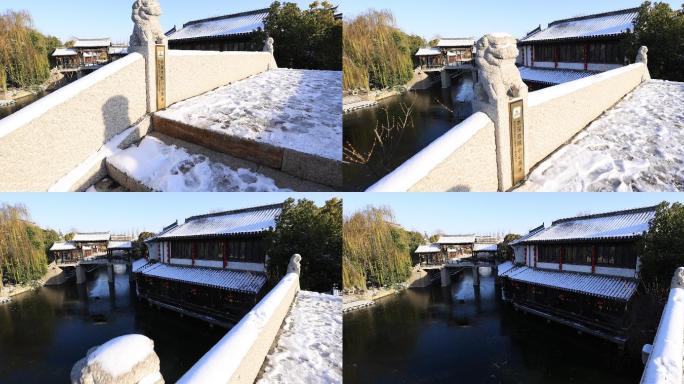 台儿庄古城雪景