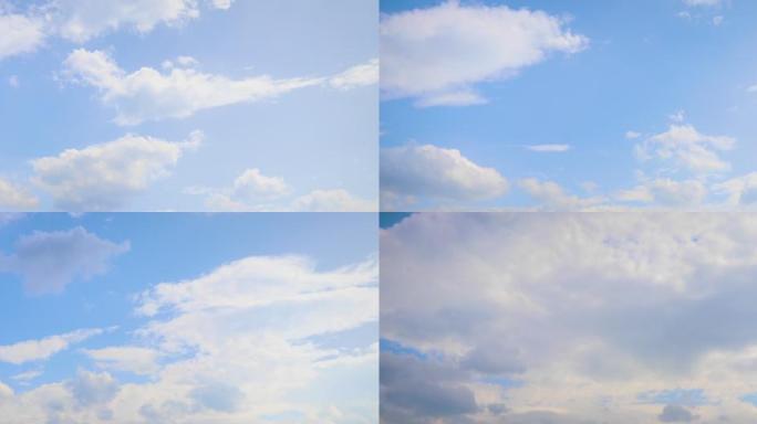 蓝天白云彩云飘飘延时拍摄摄影