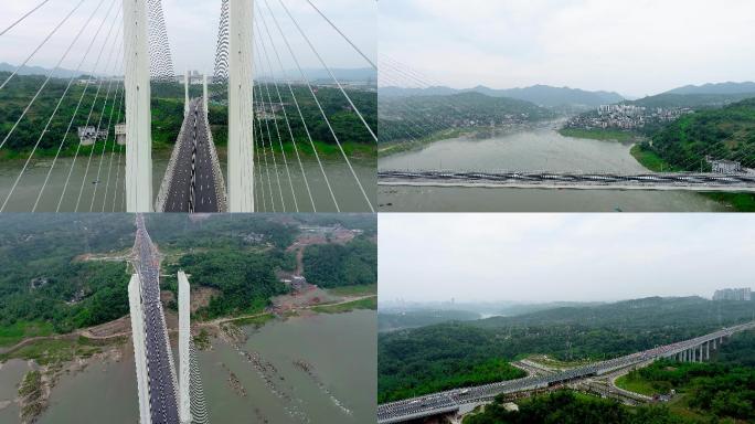 航拍重庆水土新城大桥2022.5.31