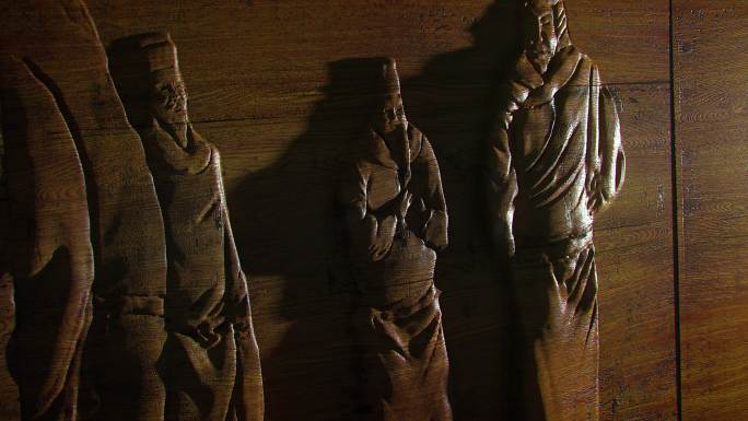 木雕 历史人物 传统工艺 三维