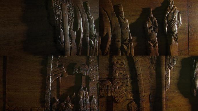木雕 历史人物 传统工艺 三维