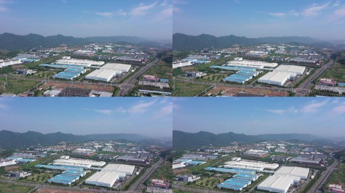 低空航拍重庆蔡家自贸试验区产业集群空镜头