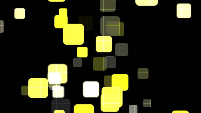 4k抽象业务技术黄色方形形状黑色背景