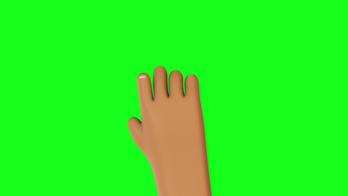 触摸轻敲绿色屏幕上的滑动3d手指套