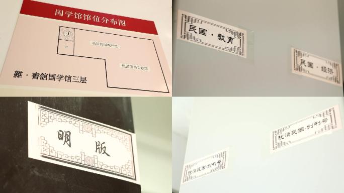 北京杂书馆 国学馆分布图 分类指示牌
