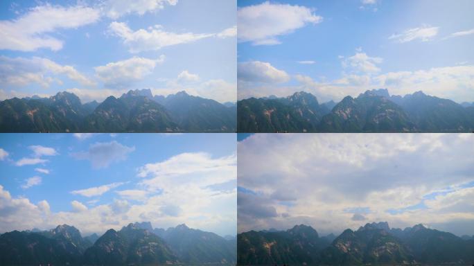 6K山顶大山蓝天白云彩云飘飘延时拍摄摄影