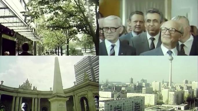 80年代德国柏林街道街景繁荣繁华面貌景象