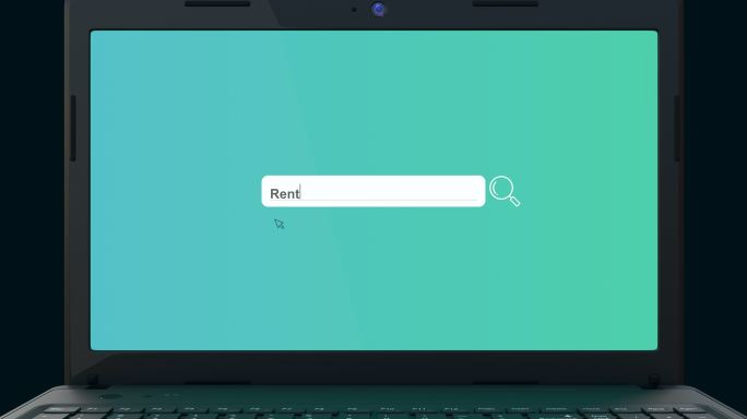 搜索栏元素设计，键入租车，电脑屏幕上的搜索框