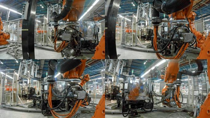POV工业机器人工厂焊接