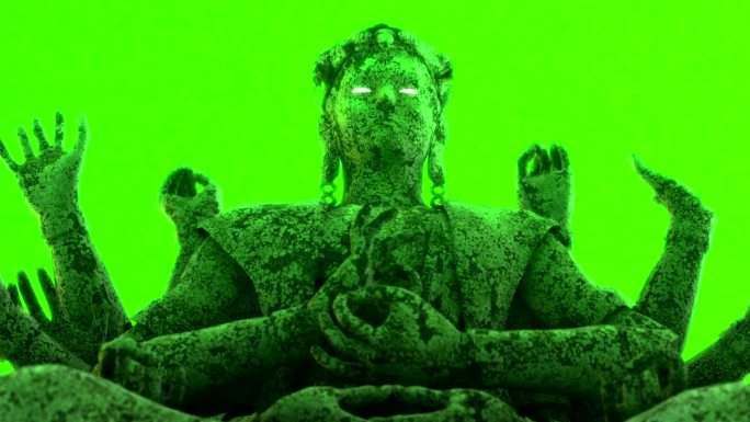 佛陀涅盘六恐怖绿色视频素材