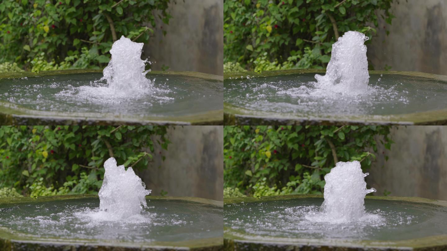 水缸 涌出泉水 水从地下涌出