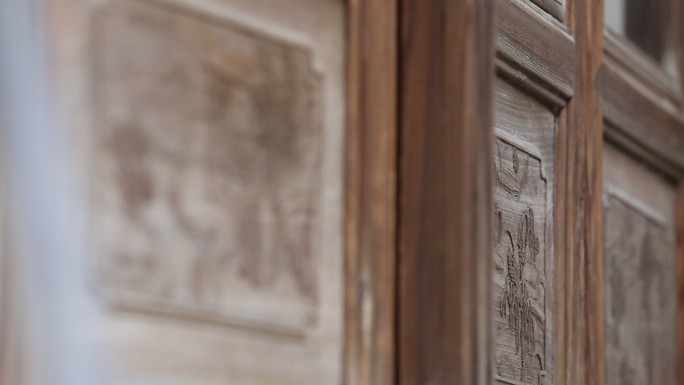 江南古民居建筑老房子木结构门窗雕刻文化