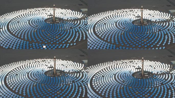 太阳能和热电池板的无人机视角
