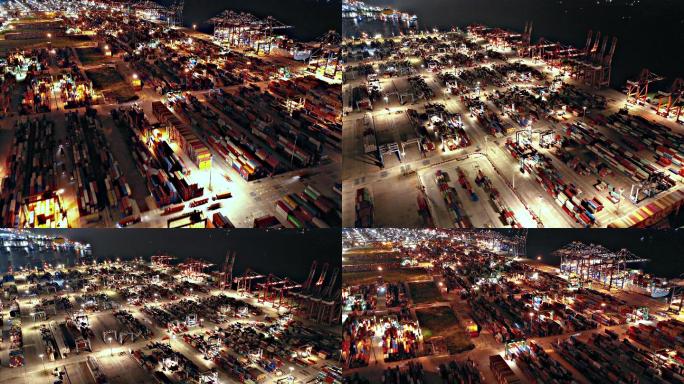 广州 南沙 货柜码头 延时摄影