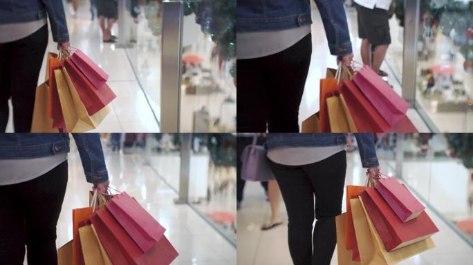 走进购物中心、销售、消费主义的女性：