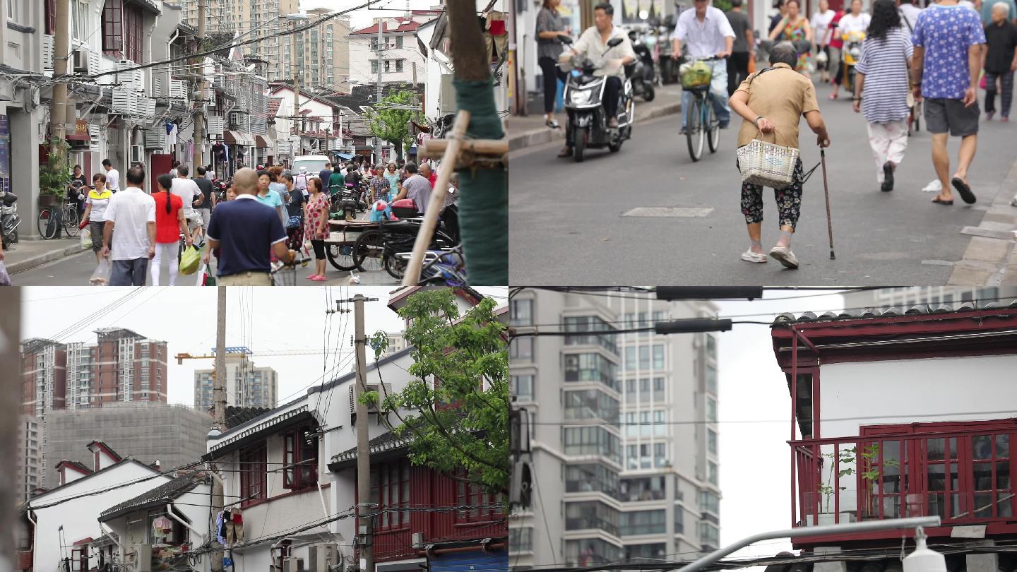 上海老弄堂  生活空境 实拍素材上海街道