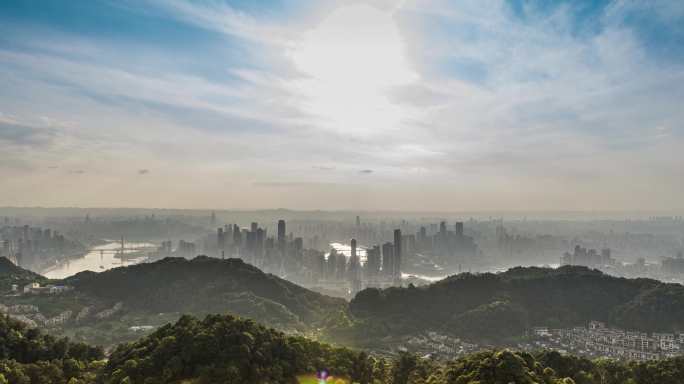 城市全景延时宣传片背景视频