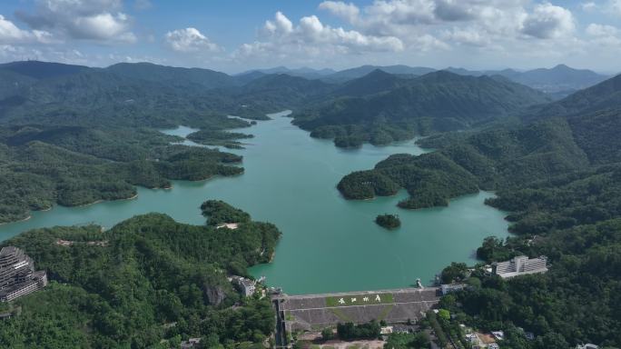 中山宣传片素材长江水库水源地国家森林城市