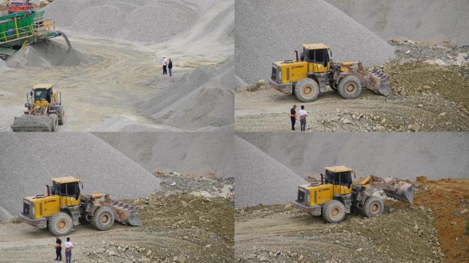 沙石厂推土机 建筑工地楼盘施工