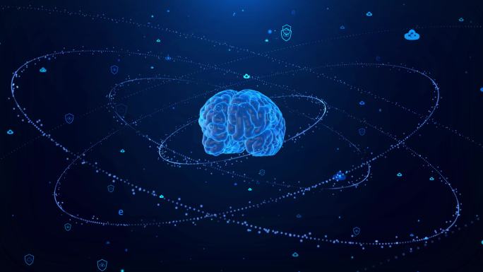 4K科技光影大脑展示背景循环