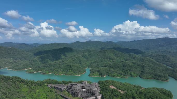 中山宣传片素材长江水库水源地国家森林城市