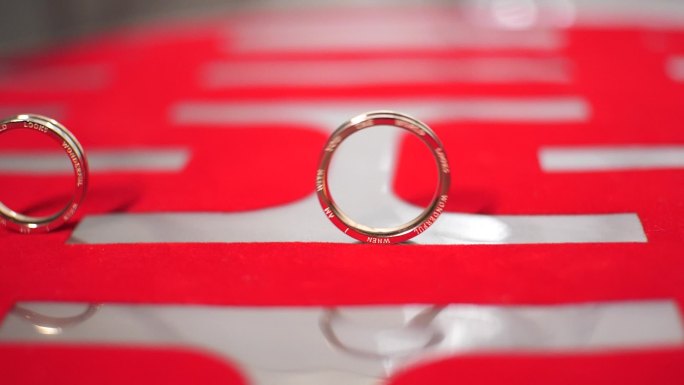 婚戒拍摄婚礼素材戒指实拍