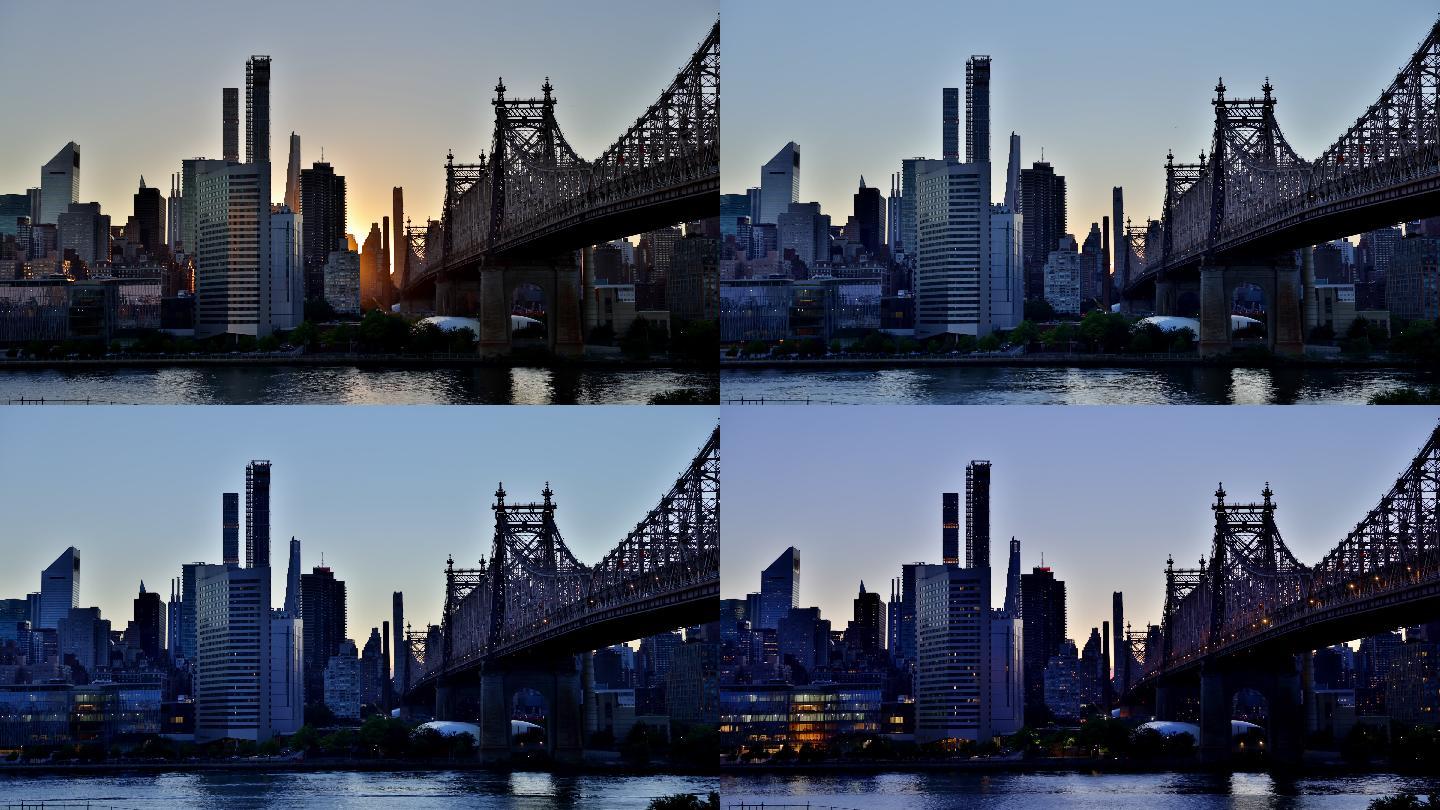 纽约市：天际线，昆斯伯勒大桥