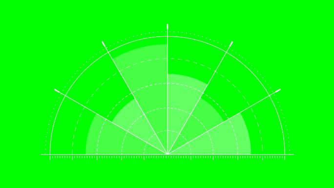 带半圆、折线图的财务增长图。经济领域增长周期图。绿色背景上的插图。4K视频