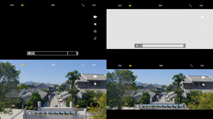 抖音流行视频框 视频播放进度条 取景框