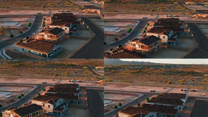 亚利桑那州奥罗谷房屋建筑鸟瞰图