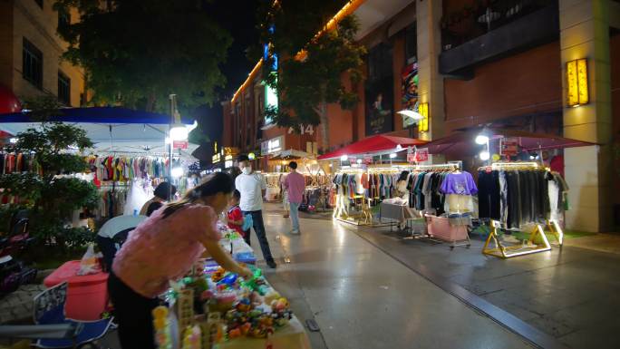 街头路边摊地摊经济市井集市街景夜市