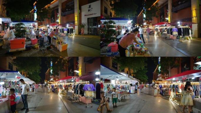 街头路边摊地摊经济市井集市街景夜市