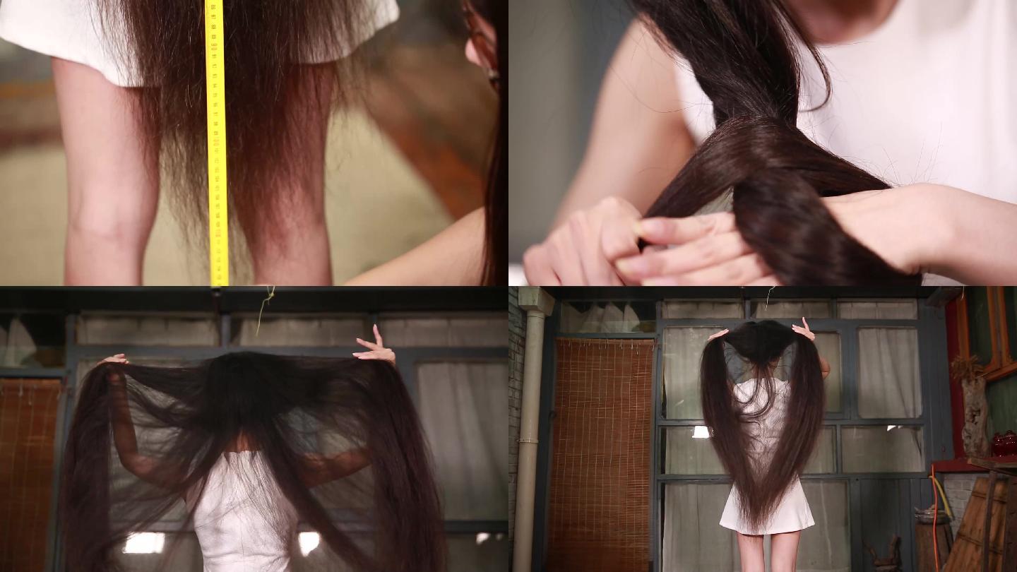 【镜头合集】美女长发黑发养发  (1)